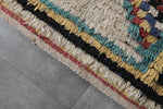 Vintage Moroccan Rug | 3.8 FT X 5.6 FT Colorful Diamond Patterns
