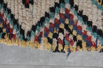 Vintage Moroccan Rug | 3.8 FT X 5.6 FT Colorful Diamond Patterns