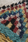 Vintage Moroccan Rug | 3.8 FT X 5.6 FT Colorful Diamond Patterns