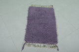 2 x 3 FT Moroccan Rug – Soft Purple Accent Rug with Fringe