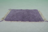 2 x 3 FT Moroccan Rug – Soft Purple Accent Rug with Fringe