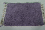 2 x 3 FT Moroccan Rug – Soft Purple Accent Rug with Fringe