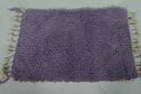 2 x 3 FT Moroccan Rug – Soft Purple Accent Rug with Fringe