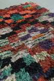 Colorful Boucherouite Moroccan Berber Rug - 2.6 FT X 4.1 FT | Vibrant Handmade Decor