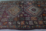 Vintage Moroccan Rug 6 x 8.8 Ft Handwoven Geometric Pattern | Boho Decor