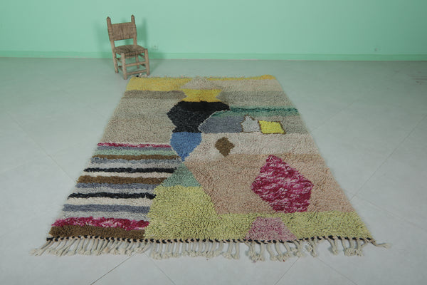 Contemporary Moroccan rug – 5.6 x 7.7 ft | Modern abstract design