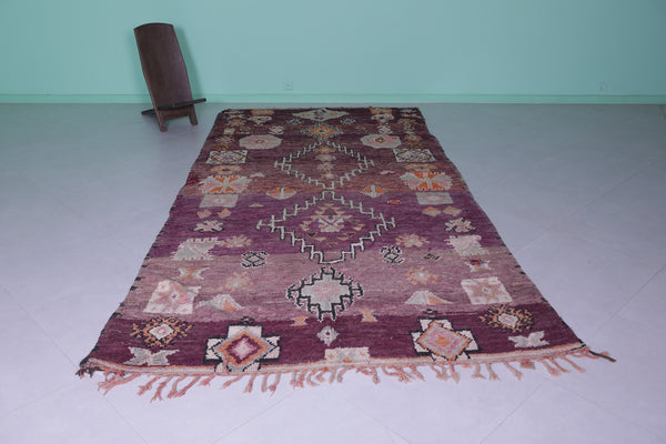 Vintage Moroccan rug 5.9 x 12.4 Ft unique berber pattern | Artisan home decor