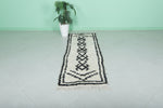 Vintage Handmade Berber Rug – Monochrome 2.2 x 6.6 FT | Moroccan Runner