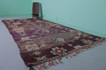 Vintage Moroccan Rug 5.9 x 12.4 Ft Unique Berber Pattern | Artisan Home Decor