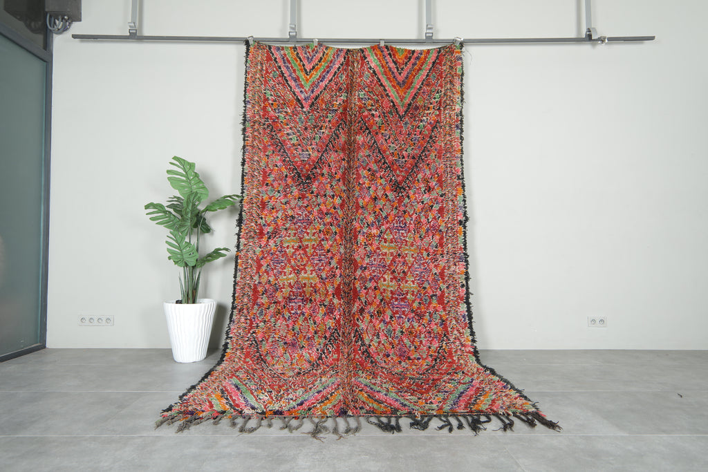 Colorful Moroccan rug 6 ft x 11.2 ft - Handmade