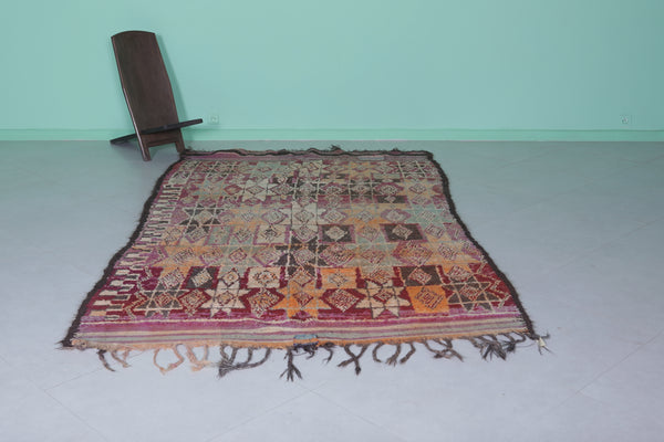 Authentic Moroccan rug - 5.4 x 9.8 FT | Vibrant geometric pattern