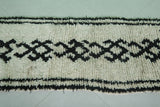 Vintage Handmade Berber Rug – Monochrome 2.2 x 6.6 FT | Moroccan Runner