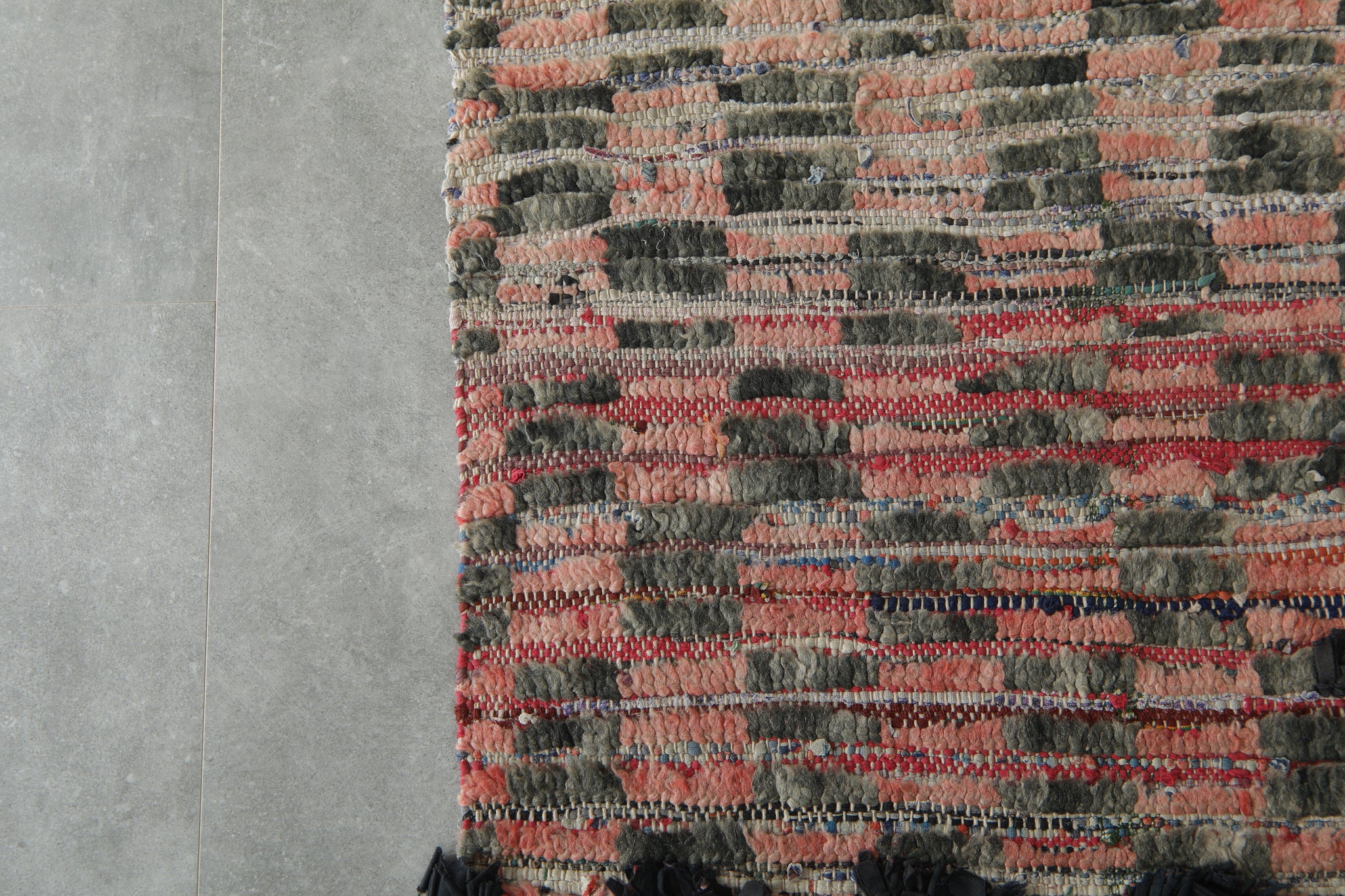 Checkered runne rug 2.4 ft x 8 ft - Handmade – Beni ourain rug