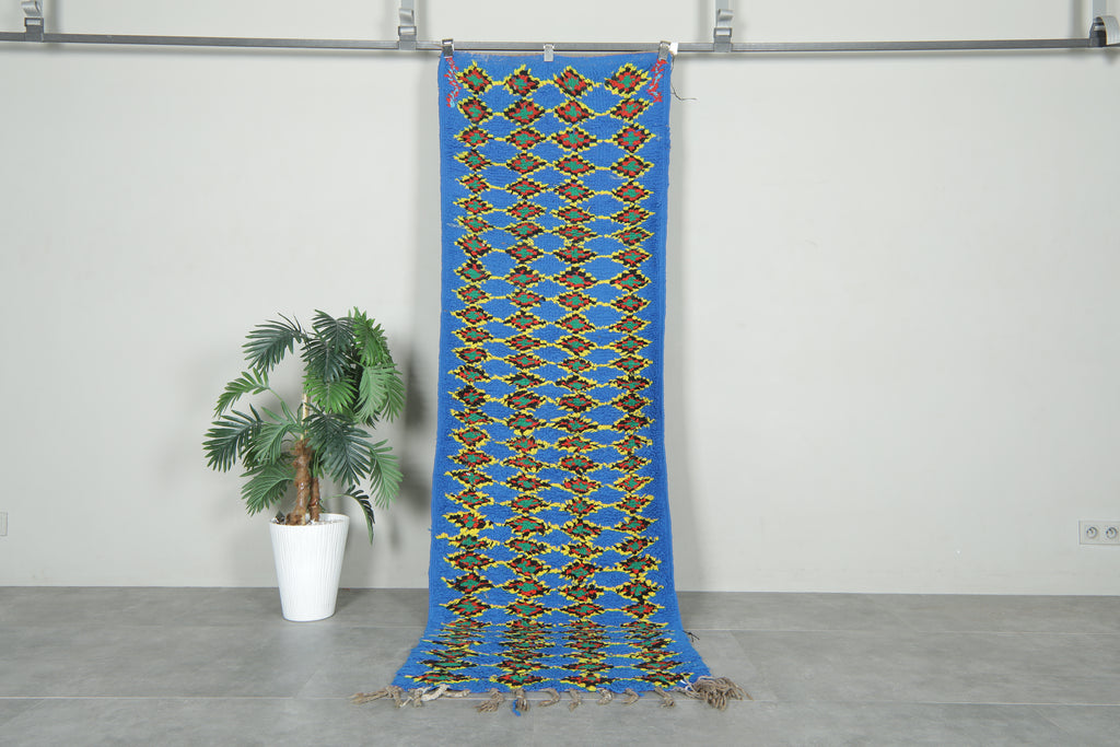 Moroccan rug runner 2.7 ft x 8.2 ft - Handmade