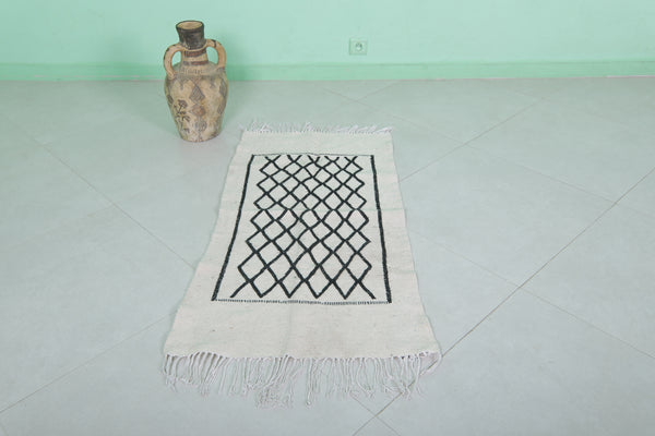 Moroccan handwoven kilim – 2 FT x 3.9 FT | Traditional handmade rug