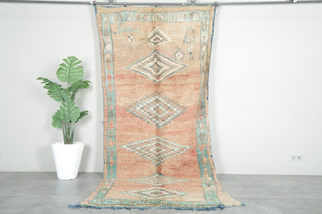 Vintage Moroccan berber rug - 4.8 ft x 7.9 ft - Traditional handcrafted carpet
