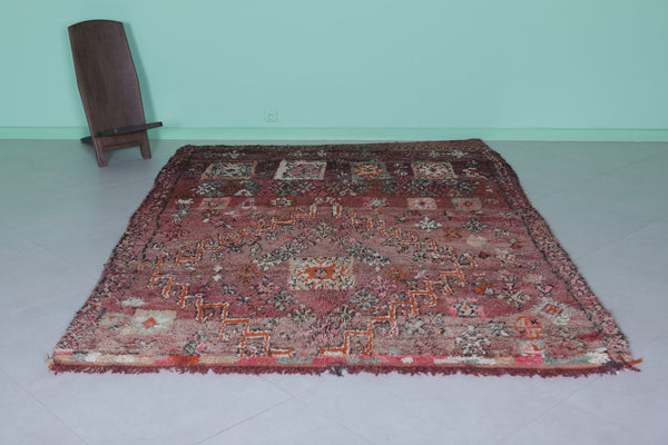 Vintage Moroccan rug - 6.6 x 9.5 FT | Unique handmade berber carpet
