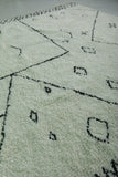 8 X 9 FT Moroccan Wool Rug - Handwoven Boho Diamond Pattern