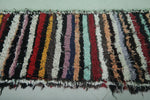 Colorful Moroccan Berber Rug - 2.6 x 5.7 ft Handmade Striped Design