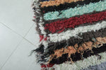 Colorful Moroccan Berber Rug - 2.6 x 5.7 ft Handmade Striped Design