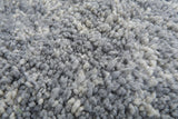 5 ft Round Moroccan Wool Rug – Soft Gray Tone