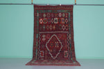 Vintage Moroccan Rug 6.3 x 12.7 Ft Handwoven Geometric Design | Bohemian Decor