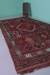 Vintage Moroccan Rug 6.3 x 12.7 Ft Handwoven Geometric Design | Bohemian Decor