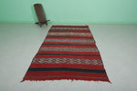 Authentic Moroccan Runner Rug – 4.6 FT X 9.2 FT | Rich Red & Berber Patterns