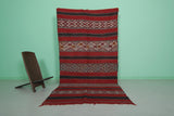 Authentic Moroccan Runner Rug – 4.6 FT X 9.2 FT | Rich Red & Berber Patterns