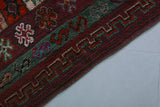 Vintage Moroccan Rug 6.3 x 12.7 Ft Handwoven Geometric Design | Bohemian Decor