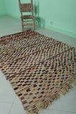 Hand-Knotted Berber Moroccan Rug - 3.7 FT X 5.7 FT | Vibrant Artisan Craft