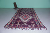 Vintage Moroccan Rug 6.4 x 13.1 Ft Handwoven Diamond Pattern | Boho Home Decor