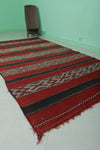 Authentic Moroccan Runner Rug – 4.6 FT X 9.2 FT | Rich Red & Berber Patterns