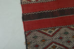 Authentic Moroccan Runner Rug – 4.6 FT X 9.2 FT | Rich Red & Berber Patterns