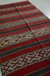 Authentic Moroccan Runner Rug – 4.6 FT X 9.2 FT | Rich Red & Berber Patterns