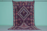 Vintage Moroccan Rug 6.4 x 13.1 Ft Handwoven Diamond Pattern | Boho Home Decor