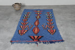 Vintage Berber Rug | 3 FT X 4.2 FT  Tribal Motifs