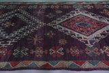 Vintage Moroccan Rug 6.4 x 13.1 Ft Handwoven Diamond Pattern | Boho Home Decor