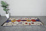 Moroccan Rug 3.6 x 9.3 ft Azilal Style Handmade Wool Rug