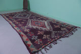 Vintage Moroccan Rug 6.4 x 13.1 Ft Handwoven Diamond Pattern | Boho Home Decor