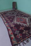 Vintage Moroccan Rug 6.4 x 13.1 Ft Handwoven Diamond Pattern | Boho Home Decor