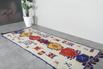 Moroccan Rug 3.6 x 9.3 ft Azilal Style Handmade Wool Rug