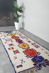 Moroccan Rug 3.6 x 9.3 ft Azilal Style Handmade Wool Rug