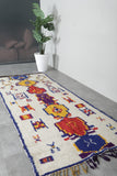 Moroccan Rug 3.6 x 9.3 ft Azilal Style Handmade Wool Rug