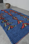 Vintage Berber Rug | 3 FT X 4.2 FT  Tribal Motifs