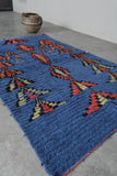Vintage Berber Rug | 3 FT X 4.2 FT  Tribal Motifs