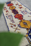 Moroccan Rug 3.6 x 9.3 ft Azilal Style Handmade Wool Rug