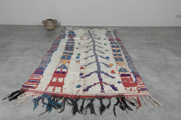 Colorful Moroccan rug 3.6 FT X 7.4 FT