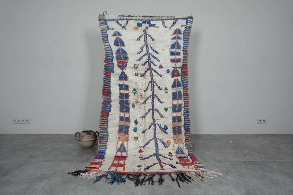 Colorful Moroccan rug 3.6 FT X 7.4 FT