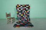 Colorful Handmade Berber Rug – 2.6 x 5.9 FT | Moroccan Patchwork Decor